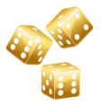 Golden dices vector image