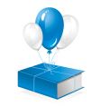 Thick book on balloon vector image