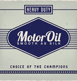 Motor Oil Label vector image