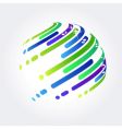 Abstract ball made of stripes vector image