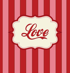 Retro love design vector image