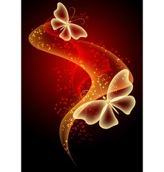 Smoke and butterfly vector image
