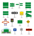 Set of green signs vector image
