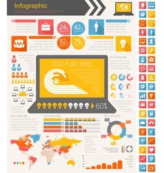 IT Industry Infographic Elements vector image