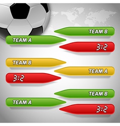 Football score colors buttons vector image