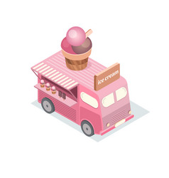 Isometric food trucks Isometric food trucks vector image