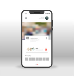 social network profile ui ux gui screen vector image