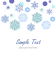 Winter background with snowflakes vector image