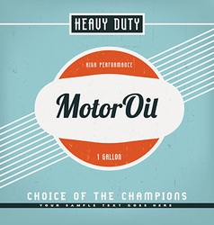 Motor Oil Label vector image