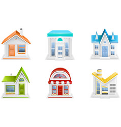 Building icons vector image