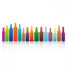 Color bottles vector image