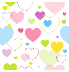 Spring Hearts Pattern vector image