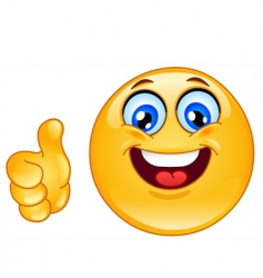 Ok emoticon vector image
