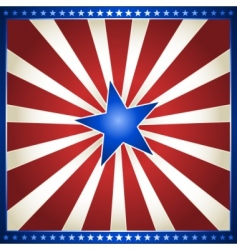 Star burst in usa colors vector image