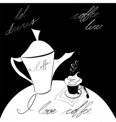 Coffee background vector image