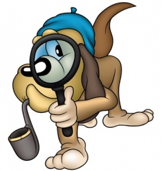 Dog detective vector image