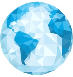 Polygonal globe vector image