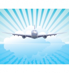 Aircraft in the sky vector image