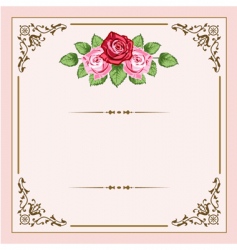 Vintage roses vector image