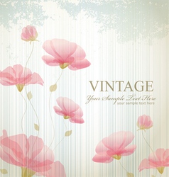 Vintage background with flowers vector image