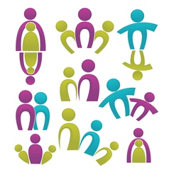 Big bright family collection vector image