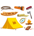 Various objects of camping vector image