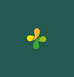 Abstract medical cross logo design color creative vector image