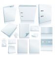 Set of office elements realis vector image