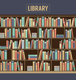 Bookcase In Library vector image