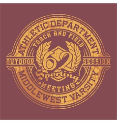 Athletic department vector image