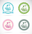 Rattlesnakes labels vector image
