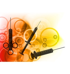 Syringe silhouettes vector image