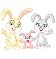 Bunnies family vector image