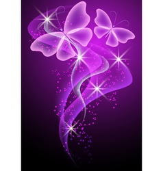 Smoke and butterfly vector image