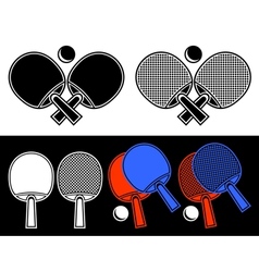 Rackets for table tennis vector image