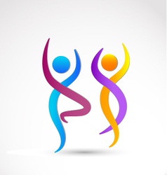 Couple dancing logo vector image