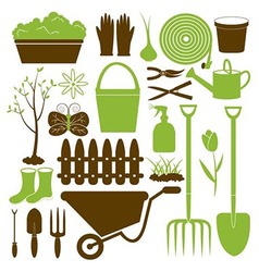 Gardening Icons Collection vector image
