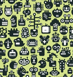 Seamless Various Faces pattern vector image