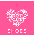 I Love Shoes vector image