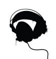 Headphones silhouette vector image