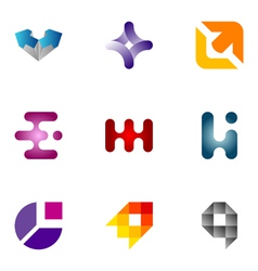 Logo design elements set 42 vector image