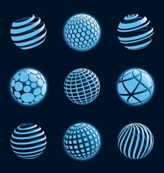 Blu planet icons vector image