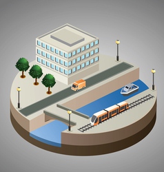 Isometric city vector image