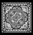 Bohemian indian mandala towel print vintage henna vector image