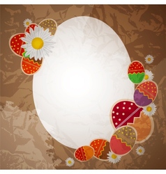 Easter eggs card with colourful eggs vector image