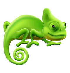 Cute chameleon vector image