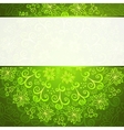 Green abstract floral ornament background vector image