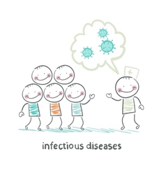 Infectious diseases talks about the infection to vector image