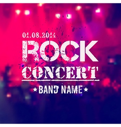 Blurred background with rock stage and crowd Rock vector image