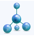 Blue molecule structure vector image
